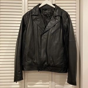 Campaign Black Leather Jacket - Large